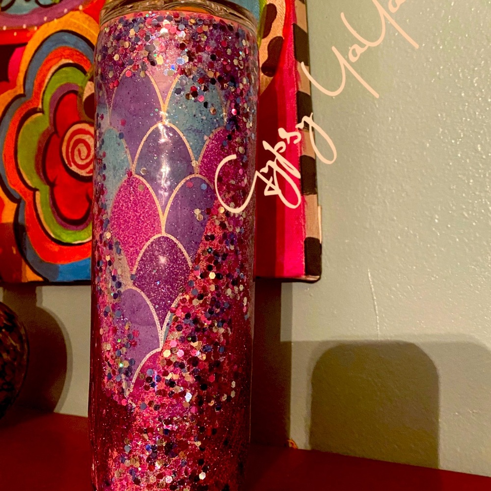 Mermaid Glitter 20oz Epoxy  SkinnyTumbler
